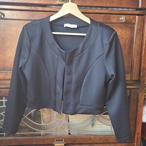 Jus d’orange Paris Elegant Black Cropped Blazer